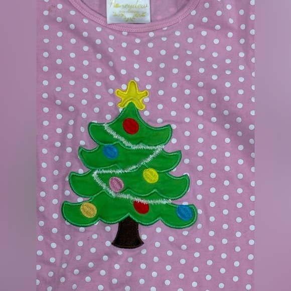 Pink Polka Dot Christmas Tree Dress - Picture 3 of 10